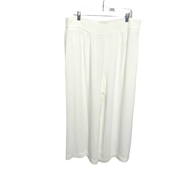 1. State Women's Wide Leg Elastic back Waist Soft Ecru Trousers Sz XL NWT - Picture 3 of 14